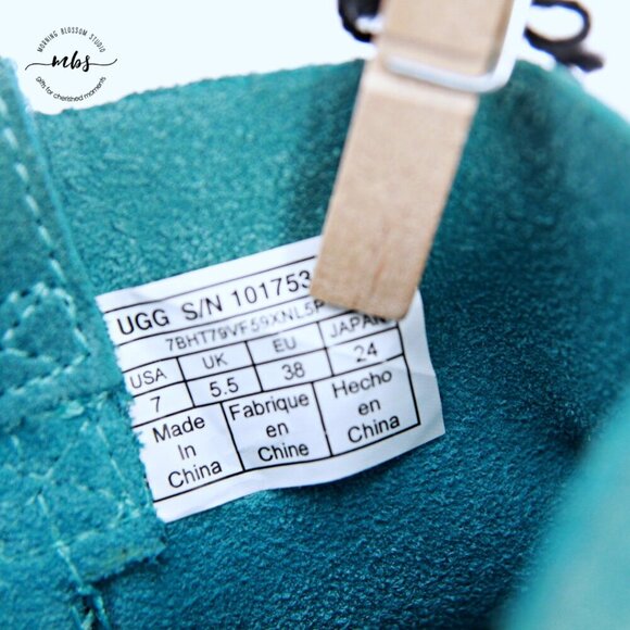 UGG Classic Unlined Mini Perf Boots Blue Women 7 - Picture 16 of 16